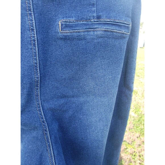 Zoe + Phoebe High Rise Slim Boot Leg Dark Wash Stretch Blue Jeans Women’s Sz 12 - Picture 13 of 16